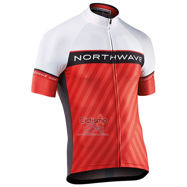 Northwave Ropa Ciclismo Culotte Corto 2017 Hombre Mangas Cortas Rojo y Blanco