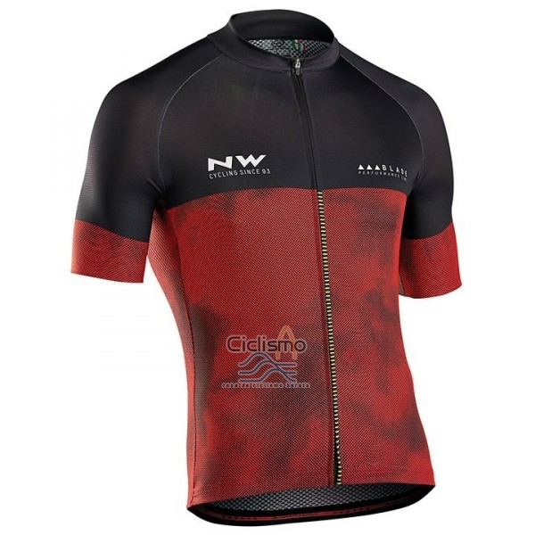 Northwave Ropa Ciclismo Culotte Corto 2018 Hombre Mangas Cortas Negro Rojo