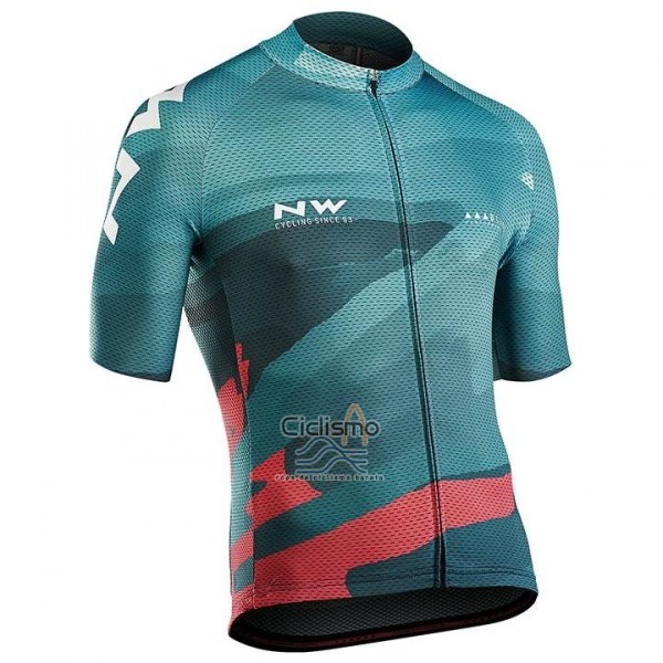 Northwave Ropa Ciclismo Culotte Corto 2018 Hombre Mangas Cortas Verde Rosa