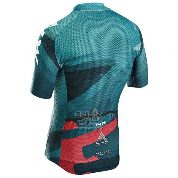 Northwave Ropa Ciclismo Culotte Corto 2018 Hombre Mangas Cortas Verde Rosa