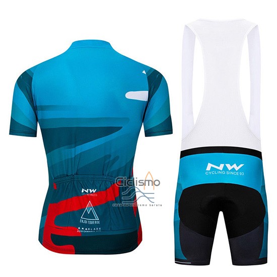 Northwave Ropa Ciclismo Culotte Corto 2019 Hombre Mangas Cortas Azul Rojo