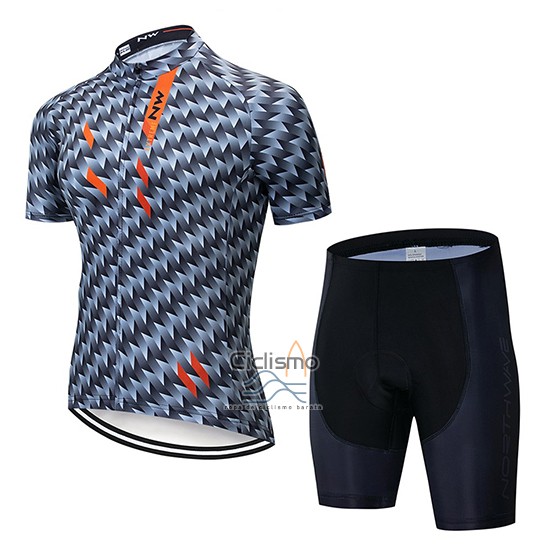 Northwave Ropa Ciclismo Culotte Corto 2019 Hombre Mangas Cortas Gris Naranja