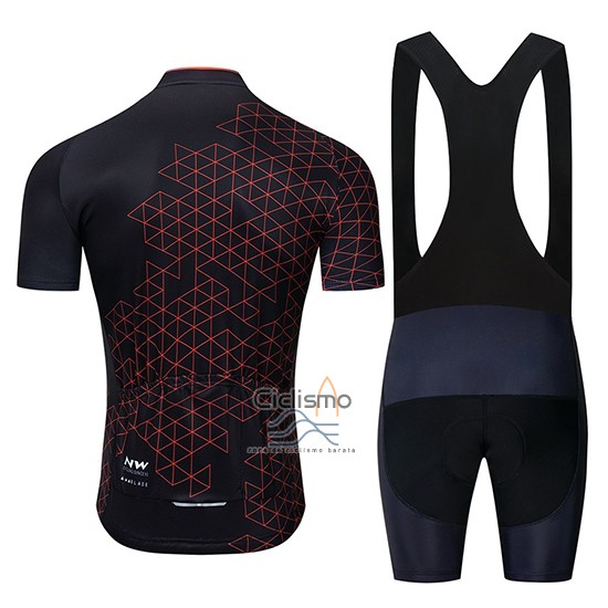 Northwave Ropa Ciclismo Culotte Corto 2019 Hombre Mangas Cortas Negro Rojo