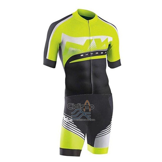 Northwave Ropa Ciclismo Culotte Corto 2019 Hombre Mangas Cortas Verde Plata Negro