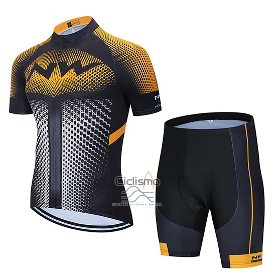 Northwave Ropa Ciclismo Culotte Corto 2020 Hombre Mangas Cortas Naranja Negro