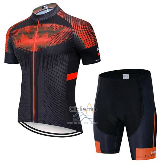 Northwave Ropa Ciclismo Culotte Corto 2020 Hombre Mangas Cortas Negro Naranja