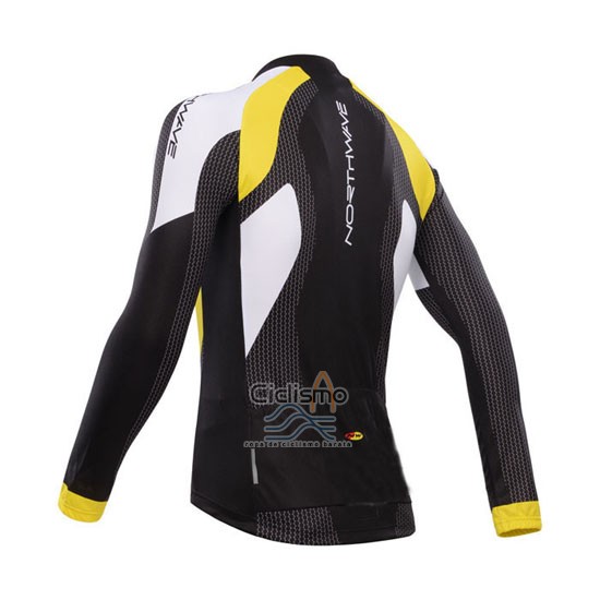 Northwave Ropa Ciclismo Culotte Largo 2015 Hombre Mangas Largas Negro y AMarillo