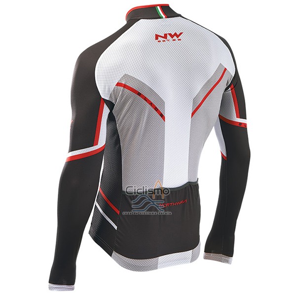 Northwave Ropa Ciclismo Culotte Largo 2017 Hombre Mangas Largas Negro y Blanco