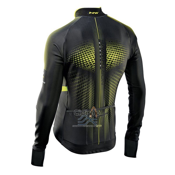 Northwave Ropa Ciclismo Culotte Largo 2017 Hombre Mangas Largas Verde y Negro