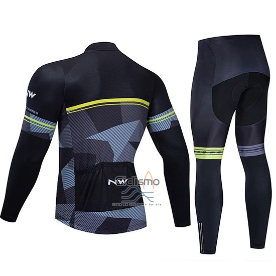 Northwave Ropa Ciclismo Culotte Largo 2019 Hombre Mangas Largas Negro Gris