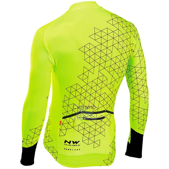 Northwave Ropa Ciclismo Culotte Largo  Hombre Mangas Largas AMarillo