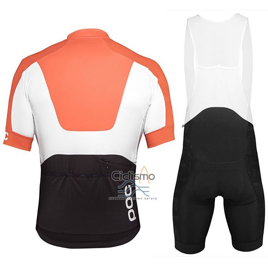 Poc Ropa Ciclismo Culotte Corto 2018 Hombre Mangas Cortas Naranja Blanco Negro