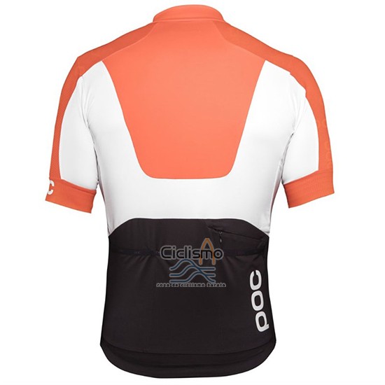 Poc Ropa Ciclismo Culotte Corto 2018 Hombre Mangas Cortas Naranja Blanco Negro
