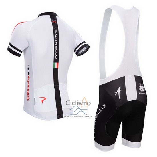 Pinarello Ropa Ciclismo Culotte Corto 2014 Hombre Mangas Cortas Blanco