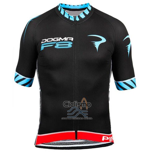 Pinarello Ropa Ciclismo Culotte Corto 2015 Hombre Mangas Cortas Negro y Azul
