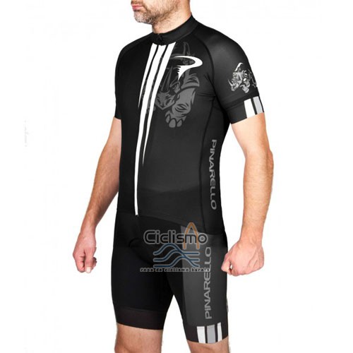 Pinarello Ropa Ciclismo Culotte Corto 2016 Hombre Mangas Cortas Negro y Blanco