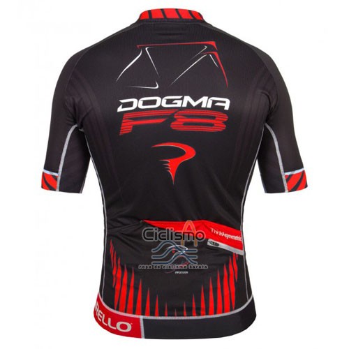 Pinarello Ropa Ciclismo Culotte Corto 2016 Hombre Mangas Cortas Negro y Rojo