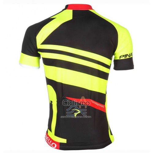 Pinarello Ropa Ciclismo Culotte Corto 2016 Hombre Mangas Cortas Rojo y AMarillo