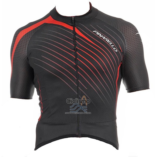 Pinarello Ropa Ciclismo Culotte Corto 2017 Hombre Mangas Cortas Negro y Rojo