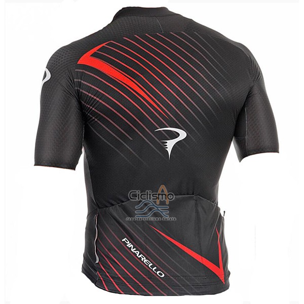 Pinarello Ropa Ciclismo Culotte Corto 2017 Hombre Mangas Cortas Negro y Rojo