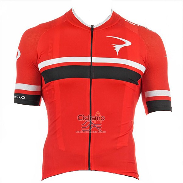 Pinarello Ropa Ciclismo Culotte Corto 2017 Hombre Mangas Cortas Rojo