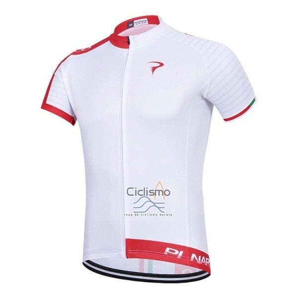 Pinarello Ropa Ciclismo Culotte Corto 2018 Hombre Mangas Cortas Blanco Rojo