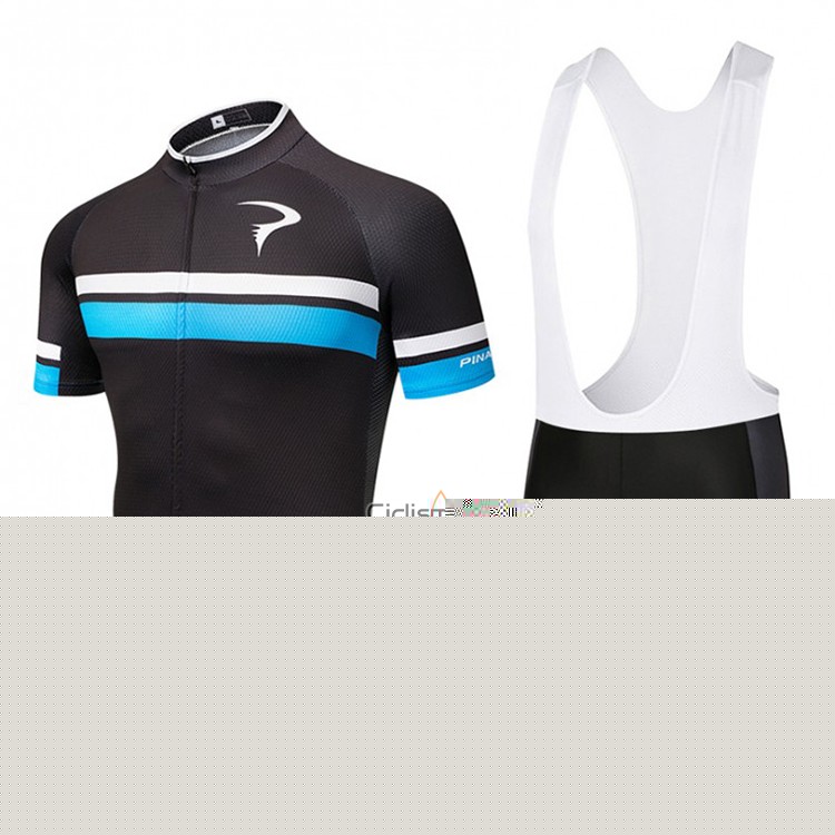 Pinarello Ropa Ciclismo Culotte Corto 2018 Hombre Mangas Cortas Negro y Azul