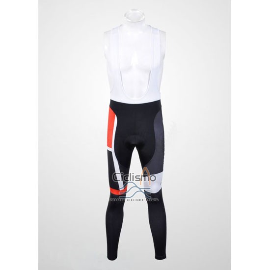 Pinarello Ropa Ciclismo Culotte Largo 2012 Hombre Mangas Largas Rojo y Blanco
