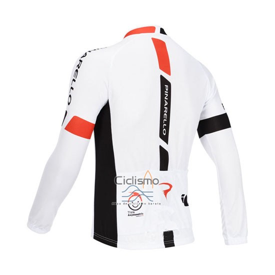 Pinarello Ropa Ciclismo Culotte Largo 2013 Hombre Mangas Largas Negro y Blanco