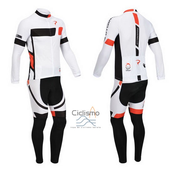 Pinarello Ropa Ciclismo Culotte Largo 2013 Hombre Mangas Largas Negro y Blanco