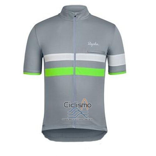 Rapha Ropa Ciclismo Culotte Corto 2015 Hombre Mangas Cortas Gris y Verde