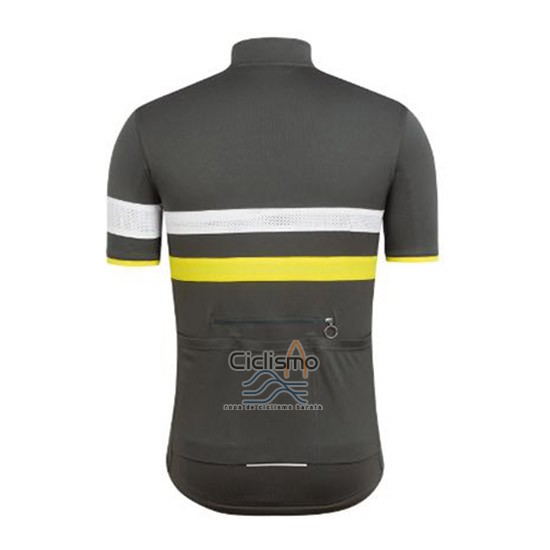 Rapha Ropa Ciclismo Culotte Corto 2018 Hombre Mangas Cortas Ralph Negro y AMarillo