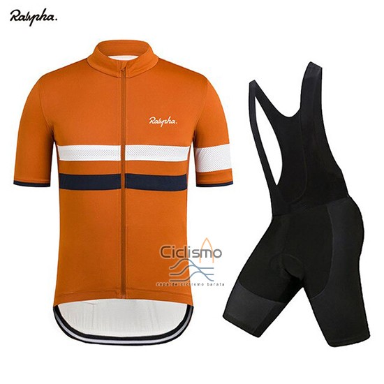 Rapha Ropa Ciclismo Culotte Corto 2019 Hombre Mangas Cortas Naranja Blanco