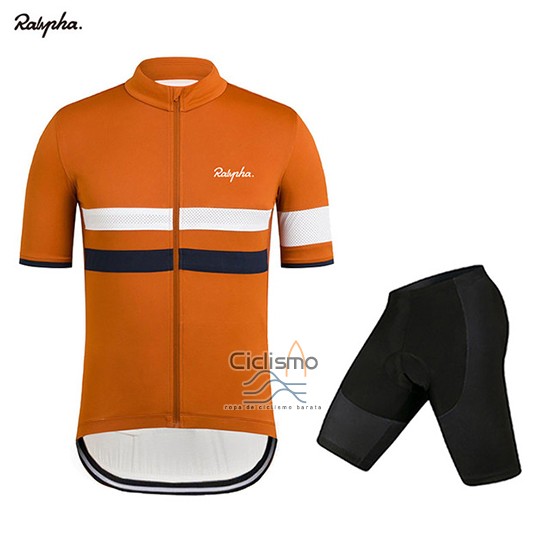 Rapha Ropa Ciclismo Culotte Corto 2019 Hombre Mangas Cortas Naranja Blanco