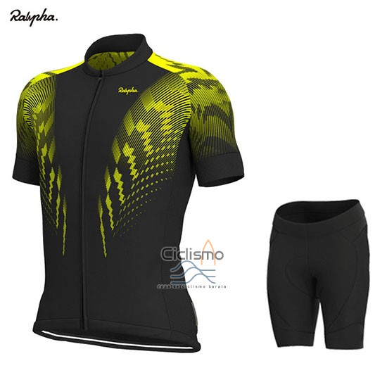Rapha Ropa Ciclismo Culotte Corto 2019 Hombre Mangas Cortas Negro AMarillo