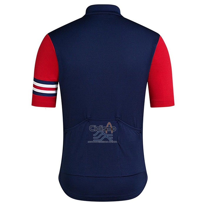 Rapha Ropa Ciclismo Culotte Corto 2021 Hombre Mangas Cortas APagado Azul Rojo