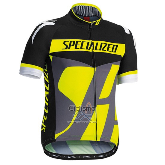 Specialized Ropa Ciclismo Culotte Corto 2016 Hombre Mangas Cortas Gris y AMarillo
