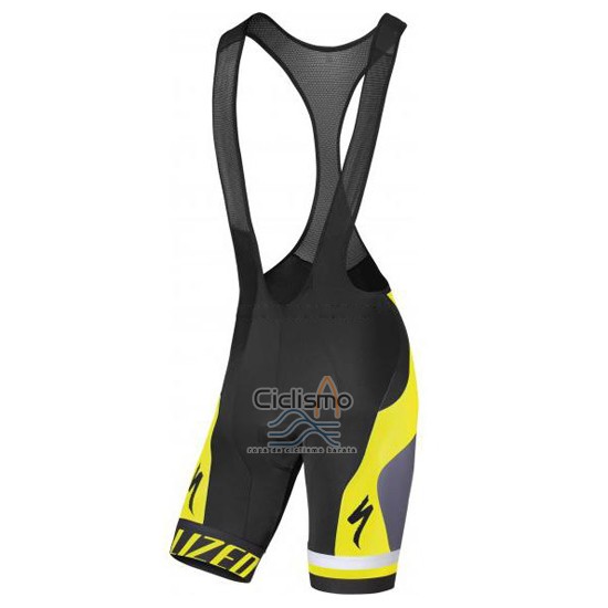 Specialized Ropa Ciclismo Culotte Corto 2016 Hombre Mangas Cortas Gris y AMarillo