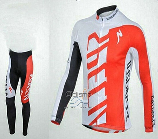 Specialized Ropa Ciclismo Culotte Largo 2015 Hombre Mangas Largas Rojo y Blanco