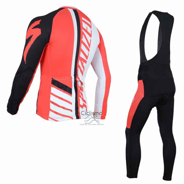 Specialized Ropa Ciclismo Culotte Largo 2016 Hombre Mangas Largas Naranja y Negro