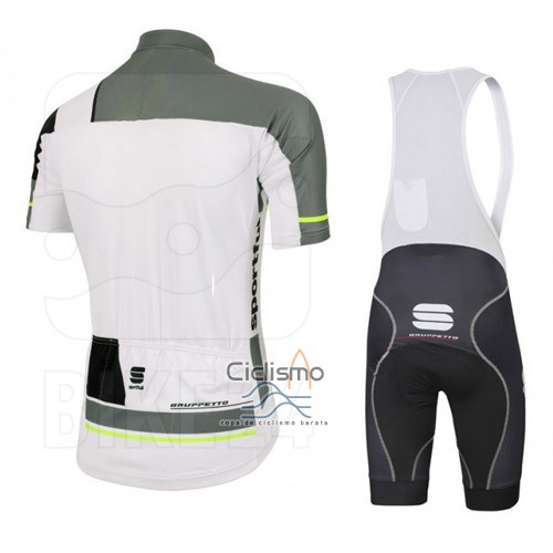 Sportful Ropa Ciclismo Culotte Corto 2016 Hombre Mangas Cortas Blanco y Gris
