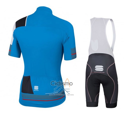 Sportful Ropa Ciclismo Culotte Corto 2016 Hombre Mangas Cortas Negro y Azul