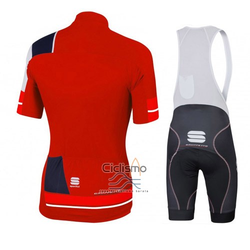 Sportful Ropa Ciclismo Culotte Corto 2016 Hombre Mangas Cortas Negro y Rojo
