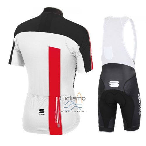 Sportful Ropa Ciclismo Culotte Corto 2016 Hombre Mangas Cortas Rojo y Blanco