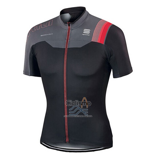 Sportful Ropa Ciclismo Culotte Corto 2017 Hombre Mangas Cortas Negro y Rojo