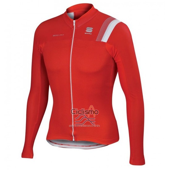 Sportful Ropa Ciclismo Culotte Largo 2016 Hombre Mangas Largas Blanco y Rojo