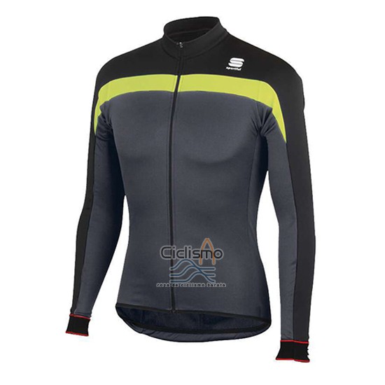 Sportful Ropa Ciclismo Culotte Largo 2016 Hombre Mangas Largas Negro y AMarillo