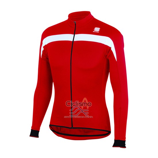 Sportful Ropa Ciclismo Culotte Largo 2016 Hombre Mangas Largas Rojo y Blanco
