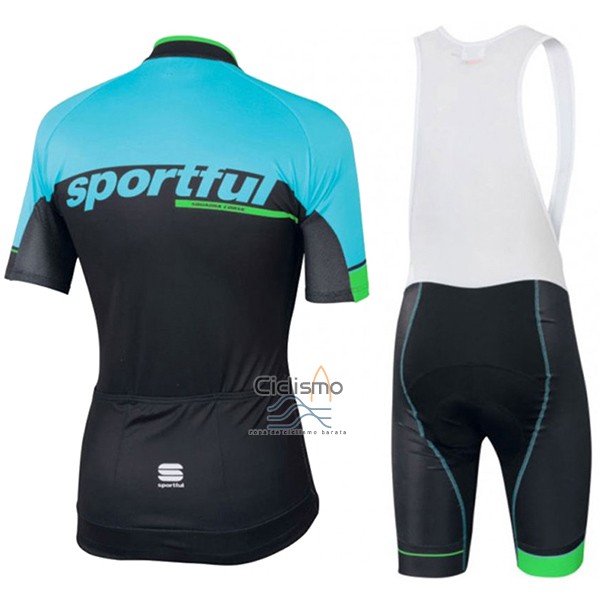 Sportful Sc Ropa Ciclismo Culotte Corto 2017 Hombre Mangas Cortas Azul Claro y Negro