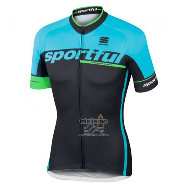 Sportful Sc Ropa Ciclismo Culotte Corto 2017 Hombre Mangas Cortas Azul Claro y Negro